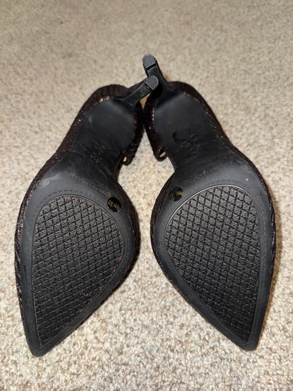 Jessica Simpson Metallic Black Pointed D'Orsay Heels - Picture 3 of 4